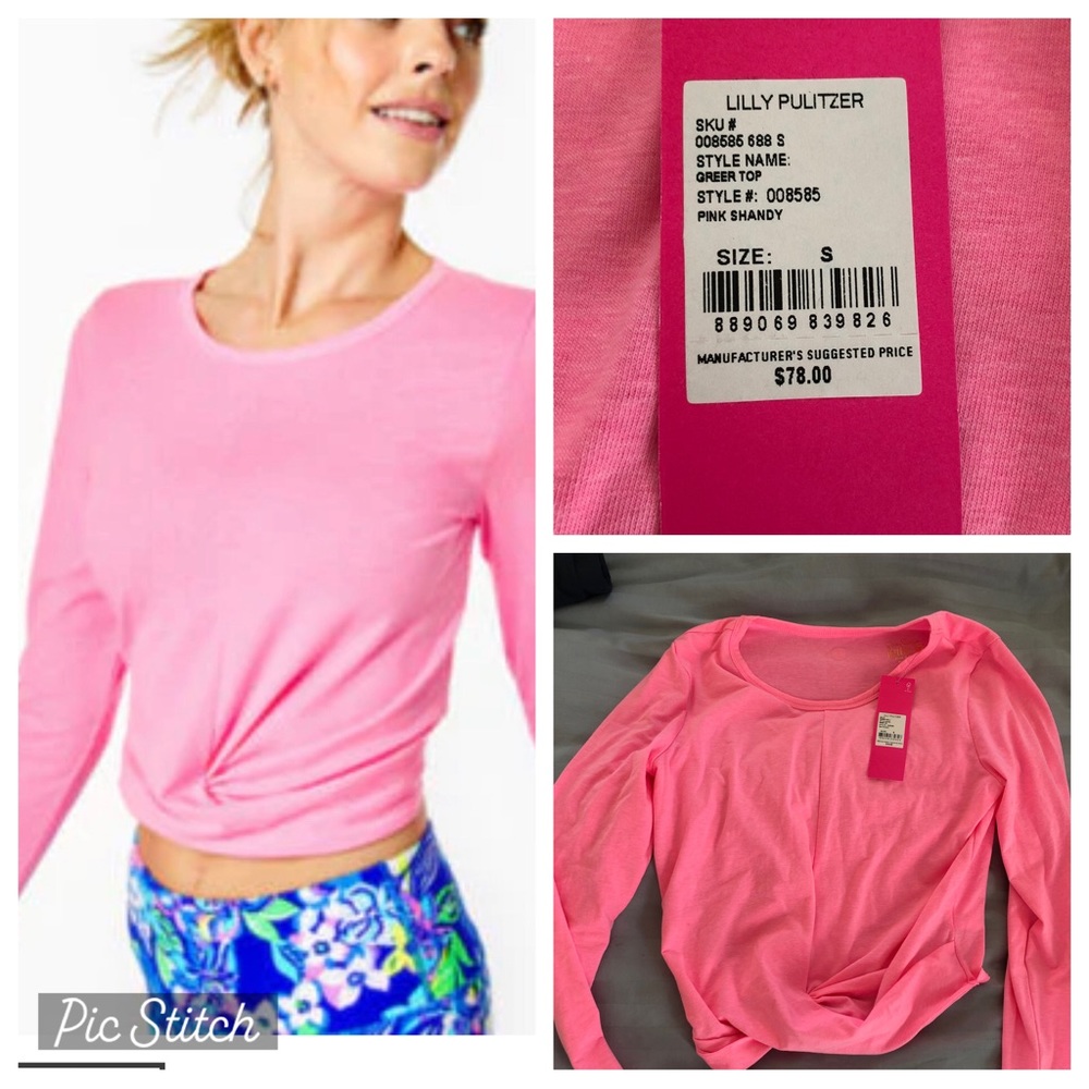 Lilly Pulitzer Greer Top in pink shandy. Size S (small). NWT (New with tags)